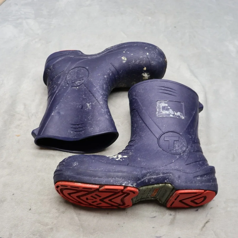Tingley Flite Unisex M10 W12 Work Boots Blue Rubber Composite Toe 26256 READ